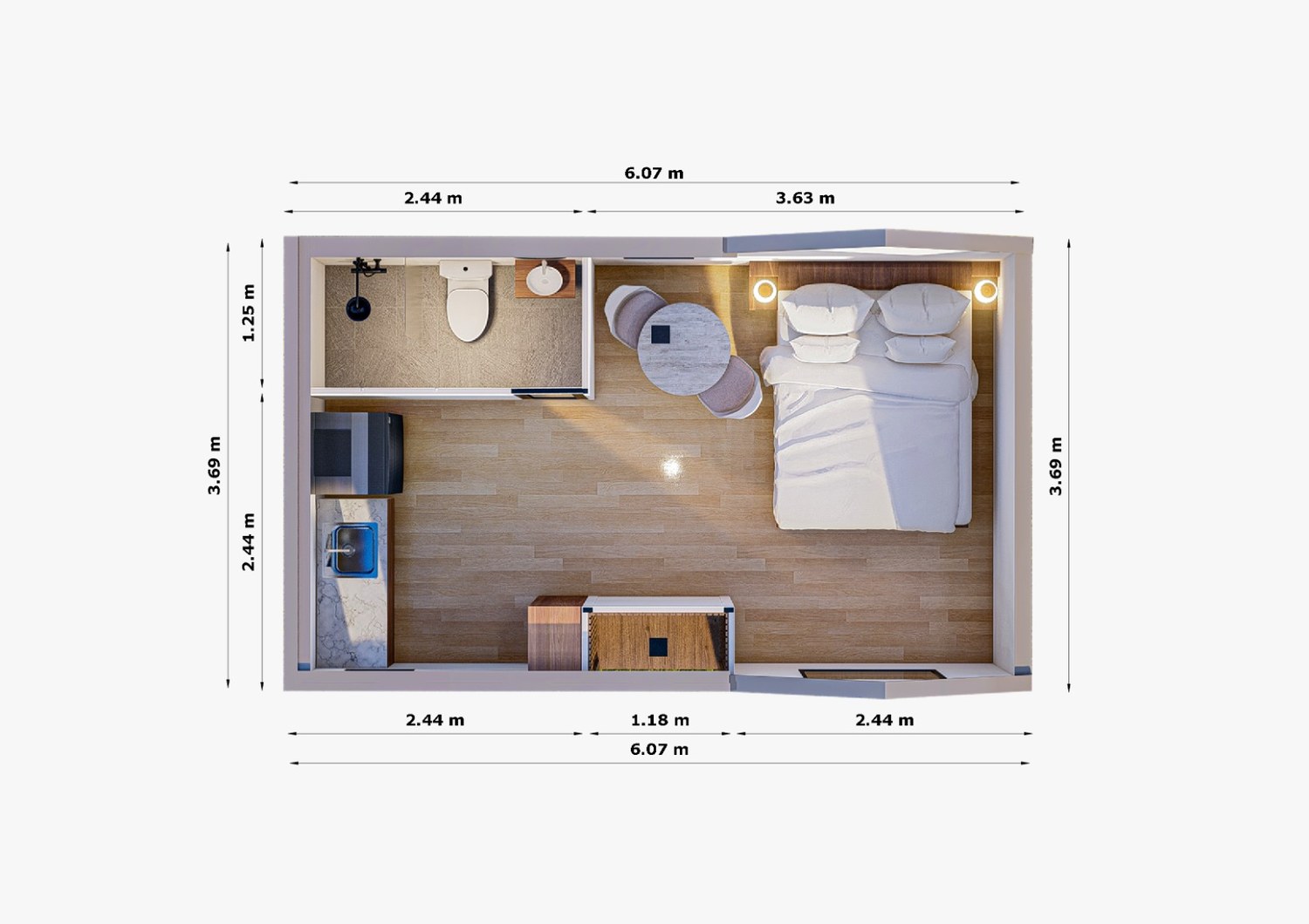 Cabin G floor plan
